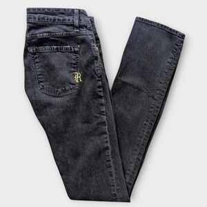 Rich & Skinny Size 25 Straight leg Jeans Black Vintage